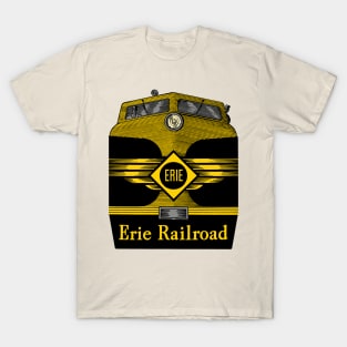 1950s Erie Railroad Locomotive Advertising Graphic T-Shirt